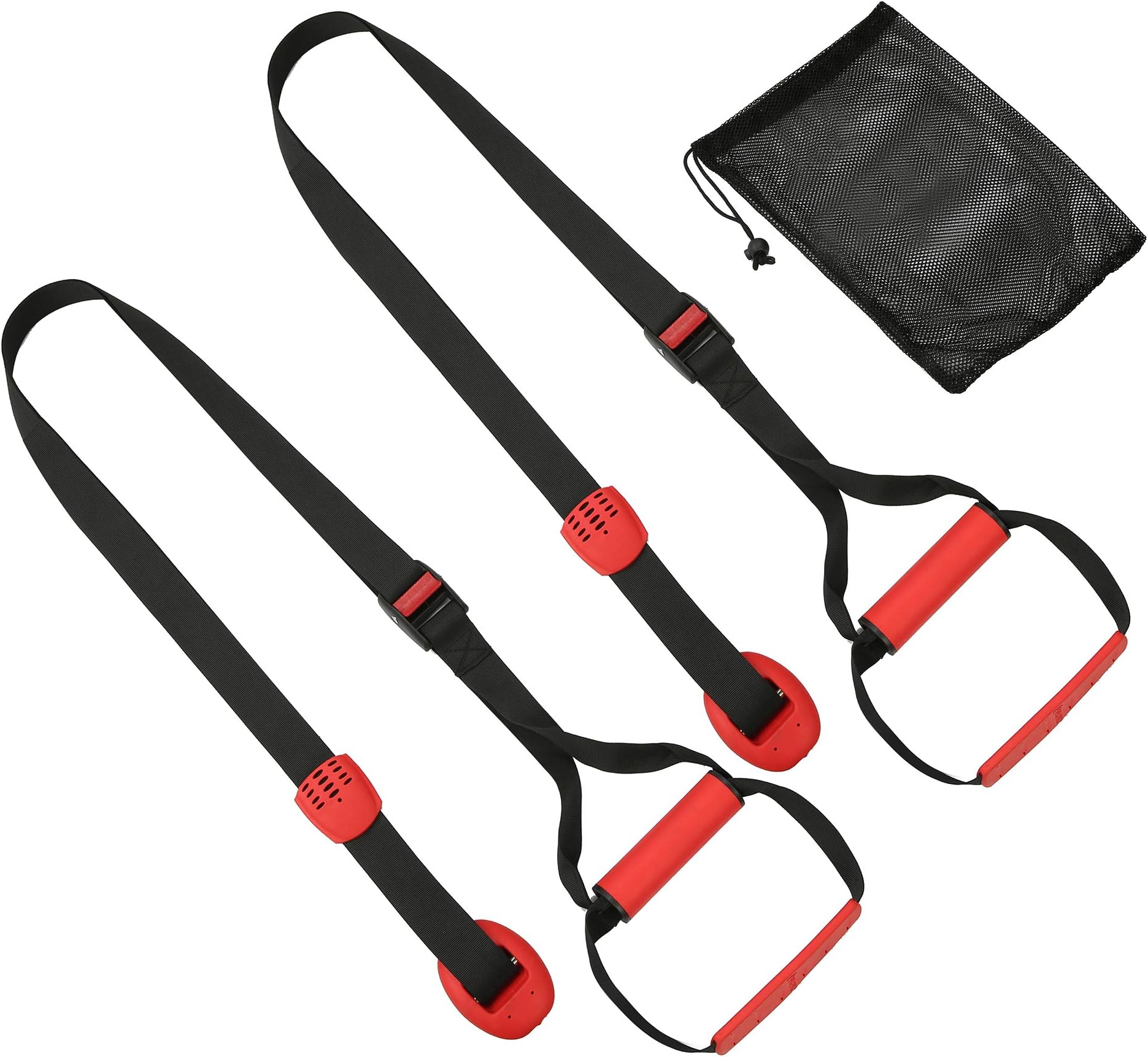 MetaBallBodyweight Fitness Resistance Trainer Kit with Pro Straps for Door Pull up Bar, Anchor Point for Complete Body Workouts V1