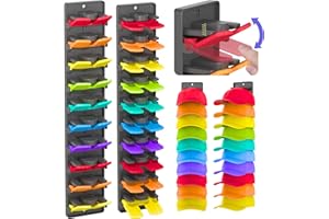 BRUBEQO Hat Organizer for Baseball Caps 2 Packs with Built-in Spring Clips - Wall Mount Closet Hat Rack Holder, Adjustable Storage for Door/Closet Display Hat Racks Hanger (Strong Adhesive & Screws)