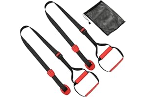 Training All-in-One Suspension Trainer Exercise Equipment Bundle,Bodyweight Fitness Resistance Trainer Kit with Pro Straps fo