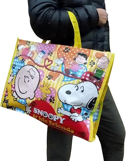Amazon Co Jp スヌーピー 大きいレジャーバッグ ヨコ Ml 238 Snoopy ハンドバッグ 収納袋としても 通販 服 ファッション小物