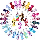 Caffox Chapstick Holder Keychain, 30Pcs Lip Balm Holder with Clip, Chapstick Lipstick Lipgloss Holder Bulk for Lanyards, Keychain