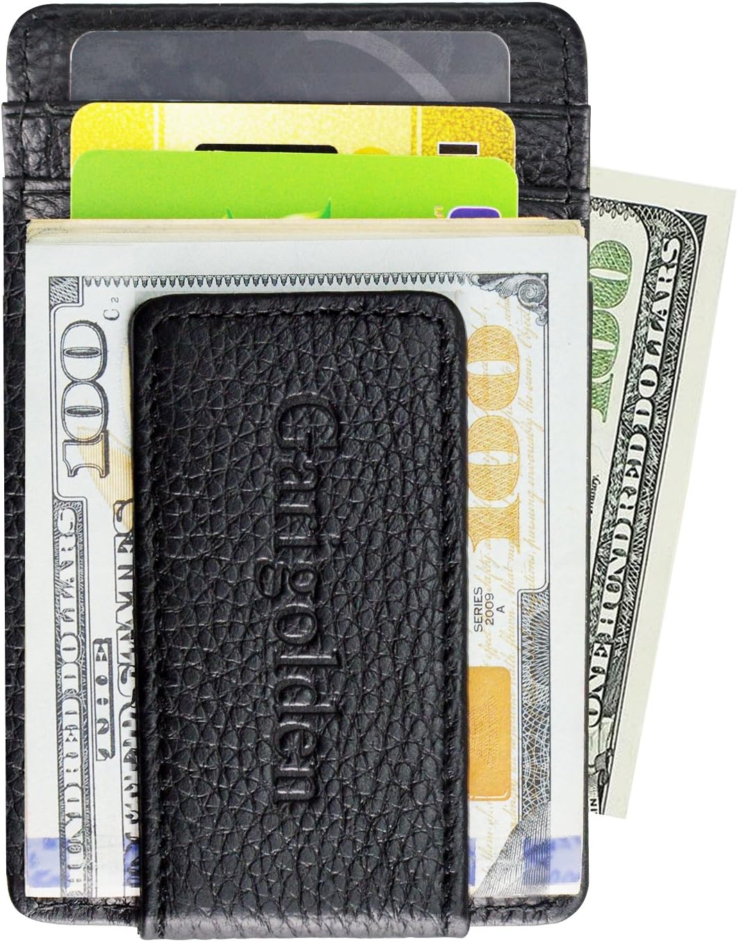 Garigolden Money Clip, Leather RFID Blocking Wallet for Men