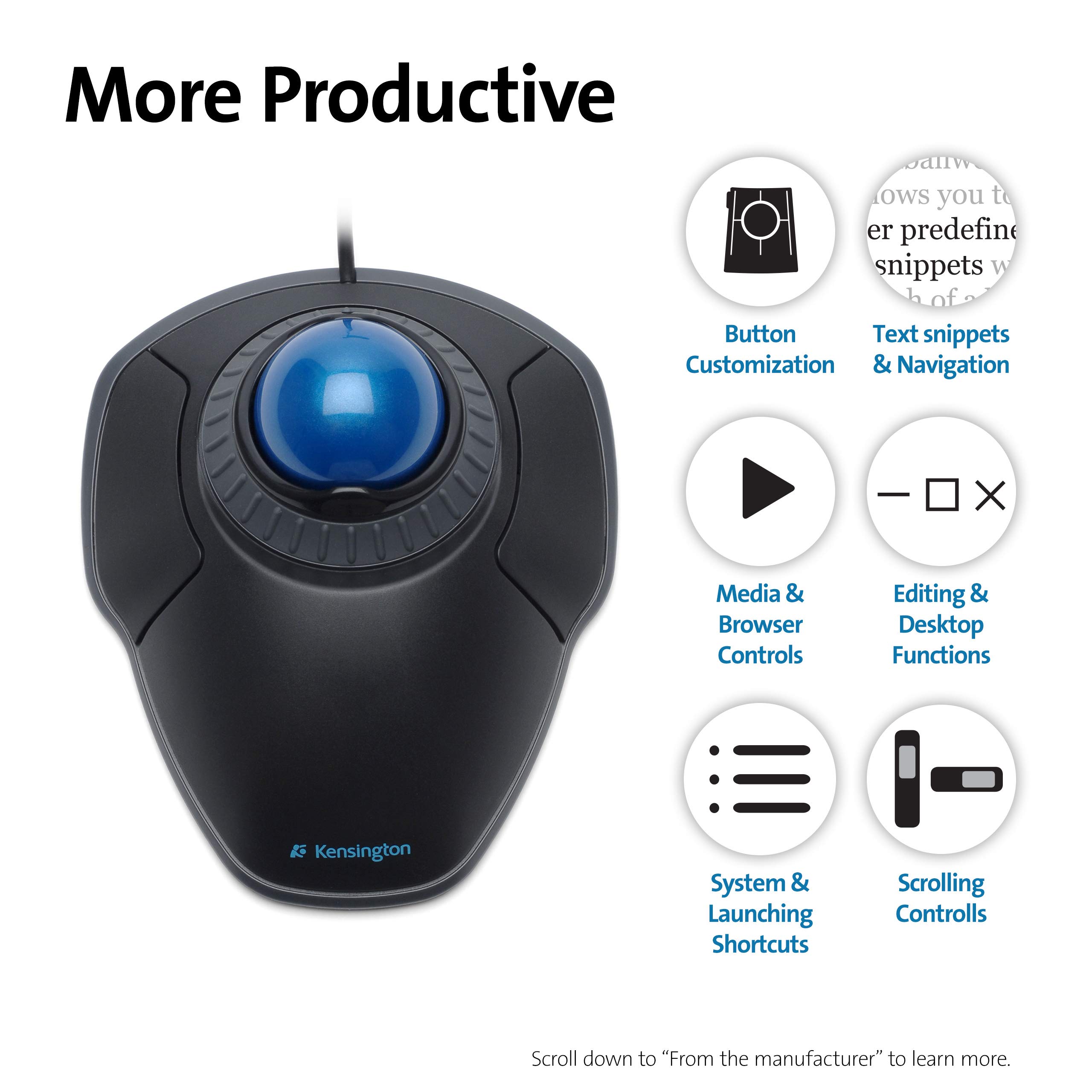 Kensington Orbit Trackball Mouse with Scroll Ring (K72337US) Buy