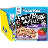 StarKist Smart Bowls Jambalaya Tuna, 4.5oz Pouch, 12-Pack | Features Rice and Beans, Wild Caught Light Tuna, No Draining, Ready to Eat