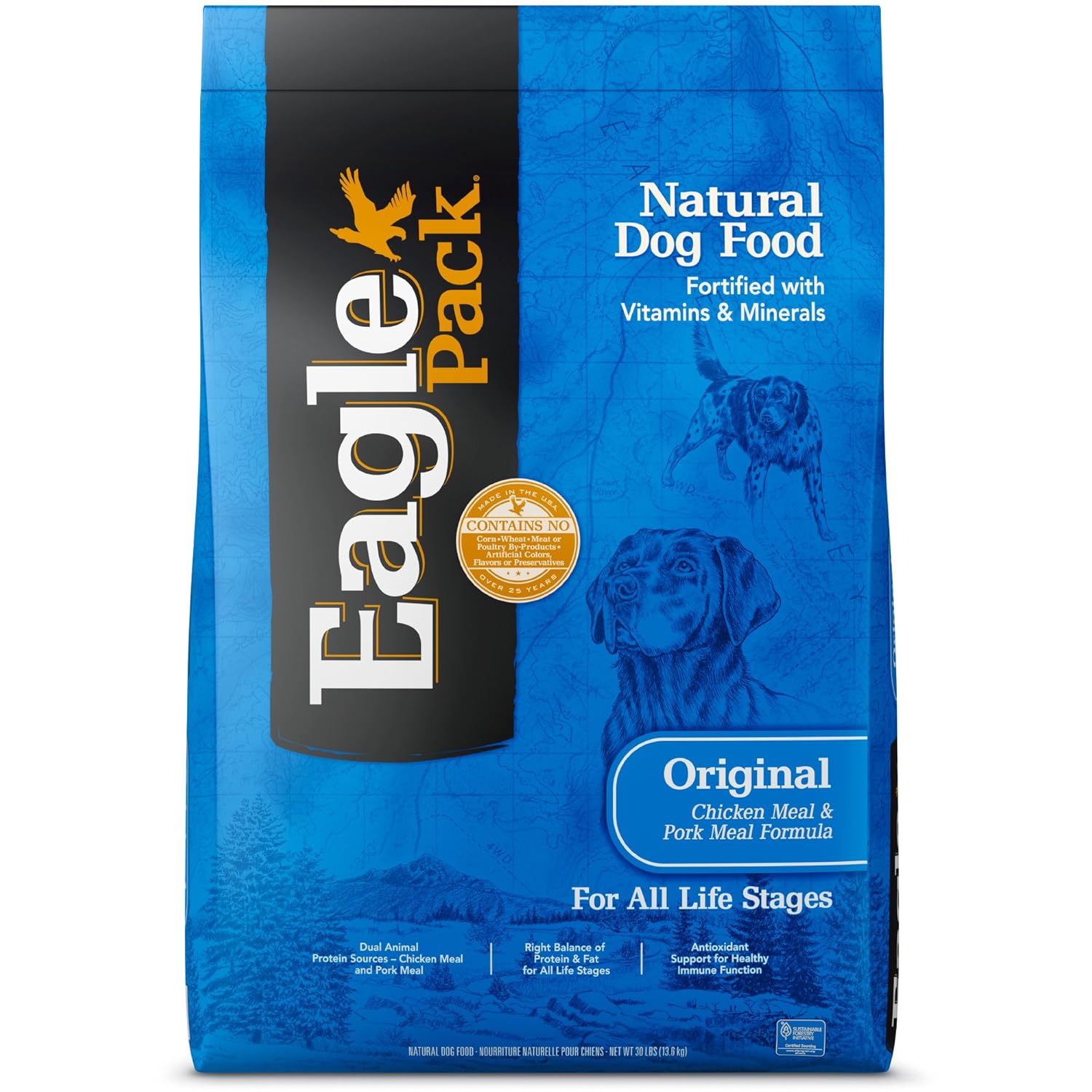 Eagle Pack Natural Dry Dog Food Chicken & Pork 30 lb eBay