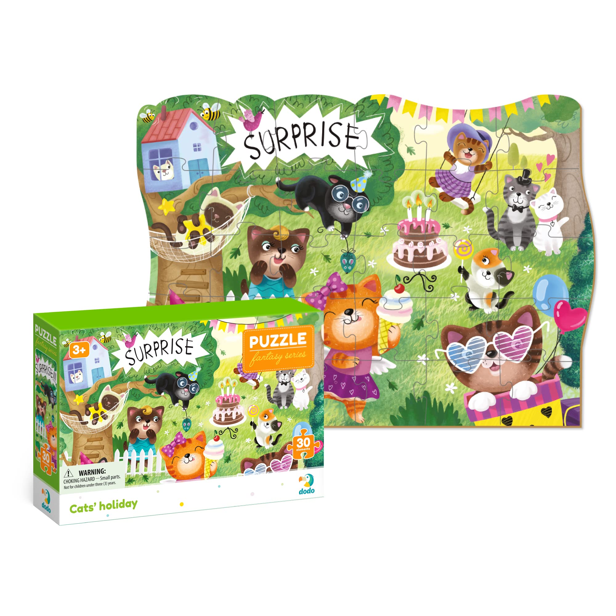Cats’ holiday Fantasy Jigsaw Puzzle for Kids 3 years old and up 30 Dodo Perfect Educational Gift for Girls