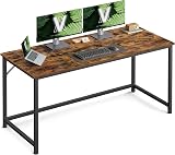 VASAGLE Computer Desk 135 x 60 x 76 cm Rustic Brown Ink Black LWD043B01