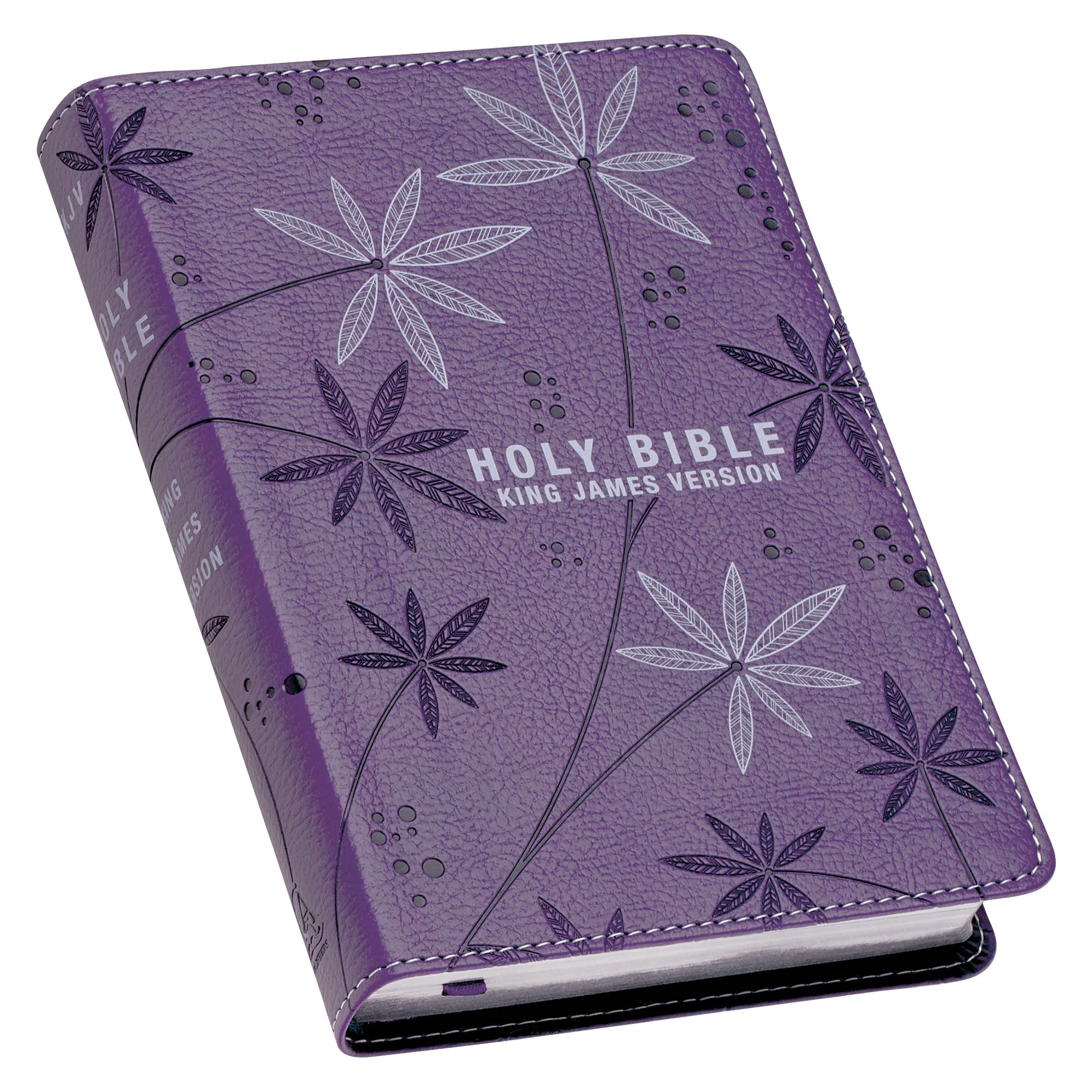 KJV Holy Bible, Compact Faux Leather Red Letter Edition - Ribbon Marker, King James Version, Purple (KJV Compact Editions) KJV Holy Bible, Compact Faux Leather Red Letter Edition - Ribbon Marker, King James Version, Purple (KJV Compact Editions) Imitation Leather