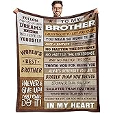 Gifts for Brother - Brother Gifts from Sister - Best Birthday Gift for Brothers Adult - Christmas | Fathers Day Blanket Gift for Brothers - Funny Gifts for Brother's - Soft Throw Blanket 50"x60"