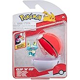 Pokémon PKW3133 - Clip'n'Go Poké Balls - Froxy & Pokéball, Official Pokéball with 5 cm Figure Red Ball