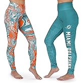 Zubaz NFL Women's 2-Pack Zebra and Marble Powermesh Leggings with Pockets (XS - 3XL)