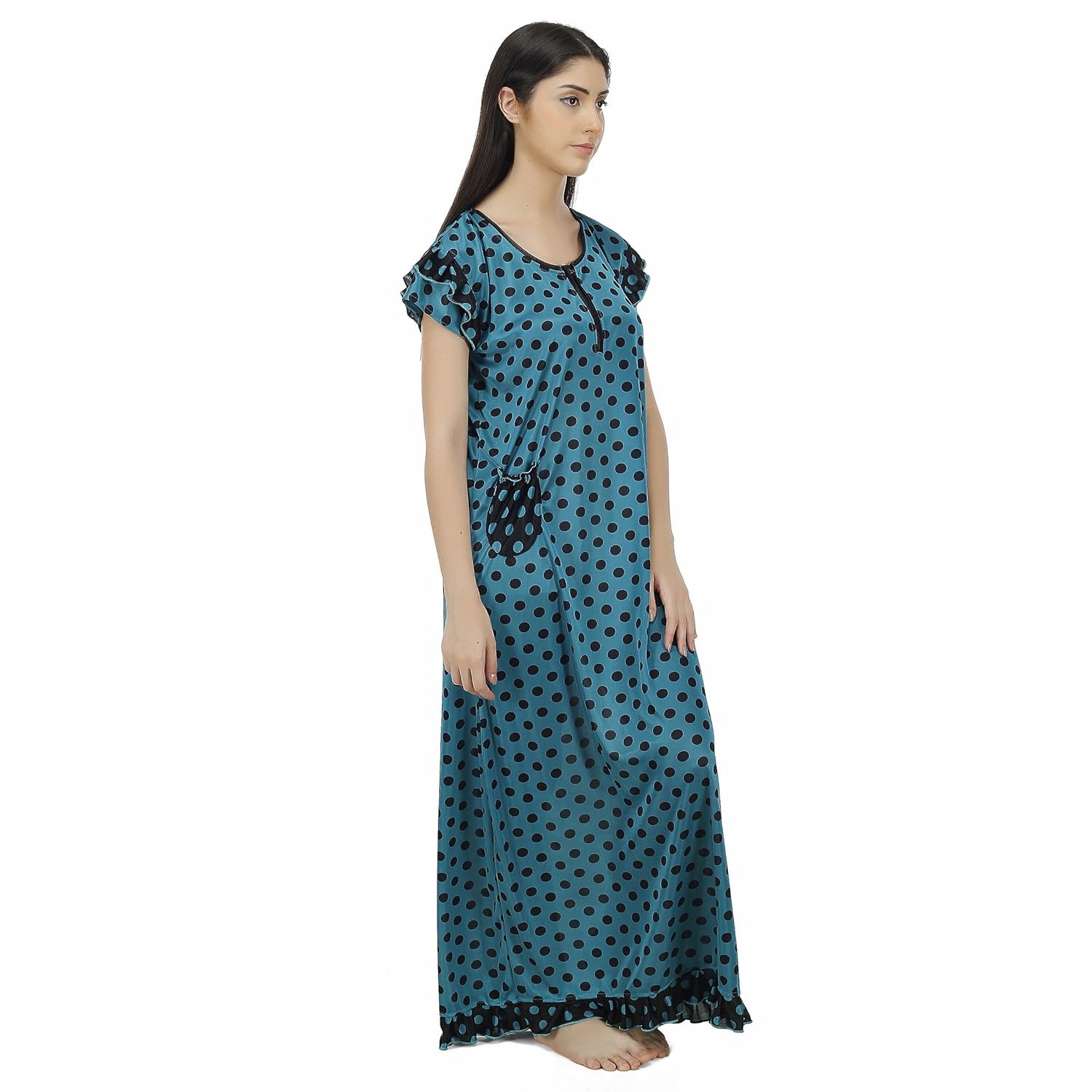 fabme women's satin dressing gown