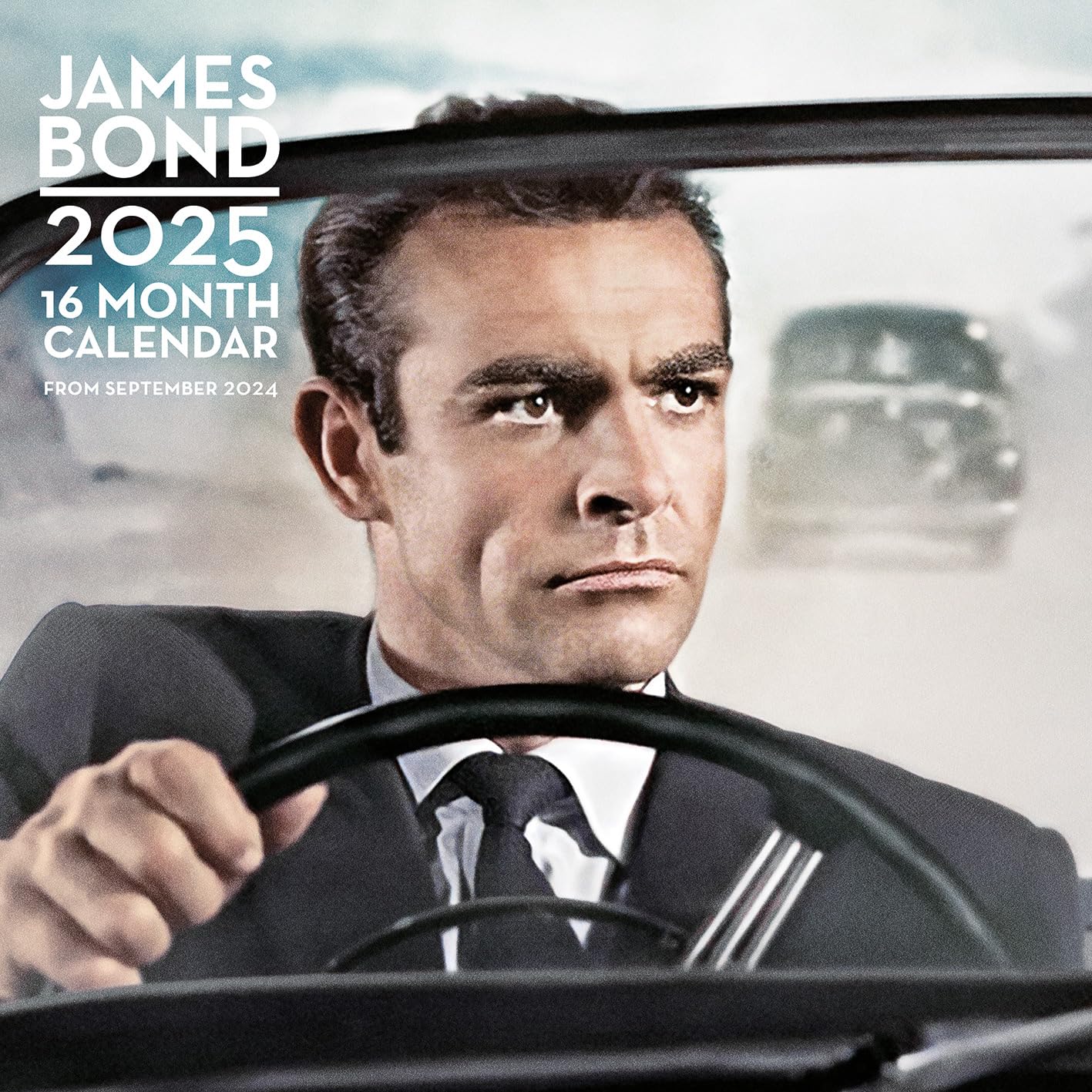 Pyramid International James Bond 2025 Wall Calendar – Exclusive Spy-Themed Art, Iconic 007 Imagery, Stylish 16-Month Planner, Gift for Bond Fans
