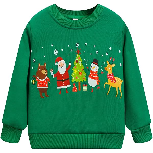 Jersey De Navidad Para Niña - Manga Larga, Cuello Redondo, Estampado De Letras, Ligero Y Cómodo Para Días Fríos