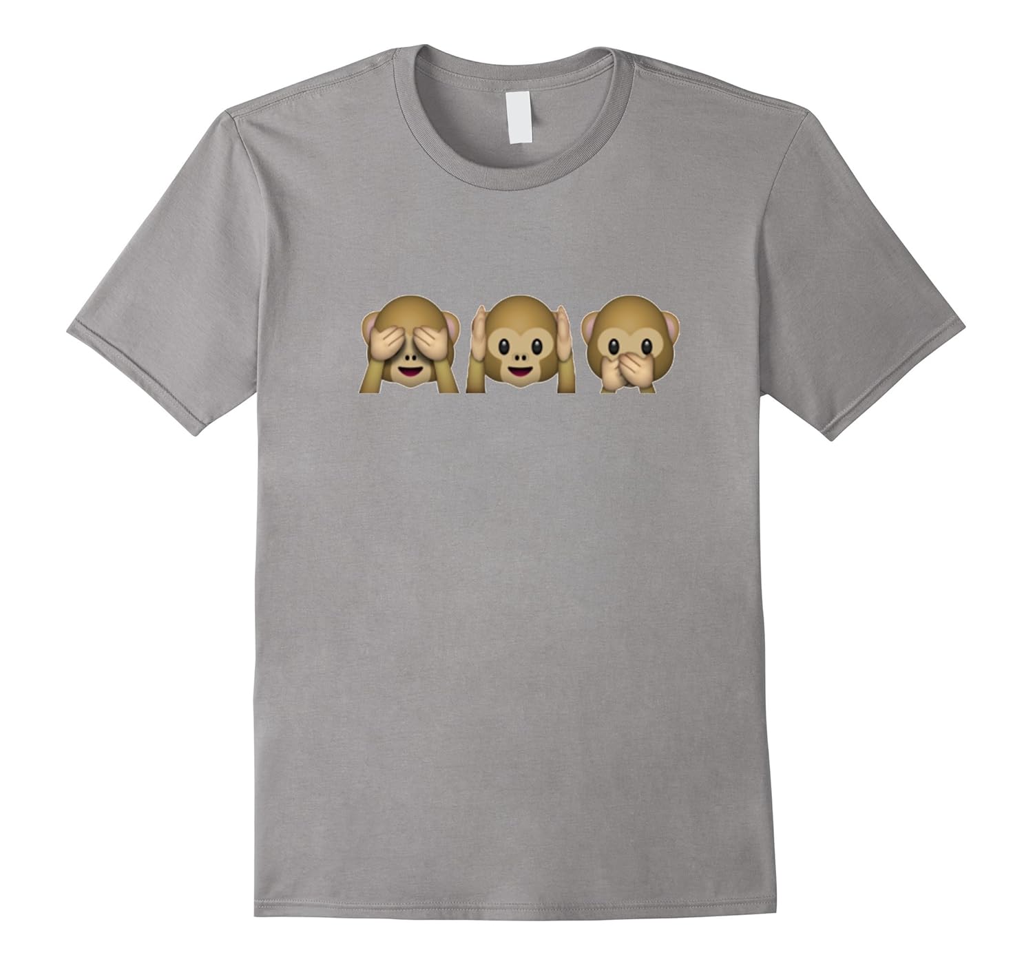 See no evil hear no evil speak no evil monkey emoji shirt-ANZ