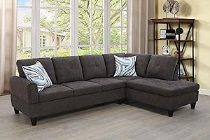 FUOROLA Manten L Shape Sectional Sofa for Living Room, Apartment, Game Room, Guest Room and Office