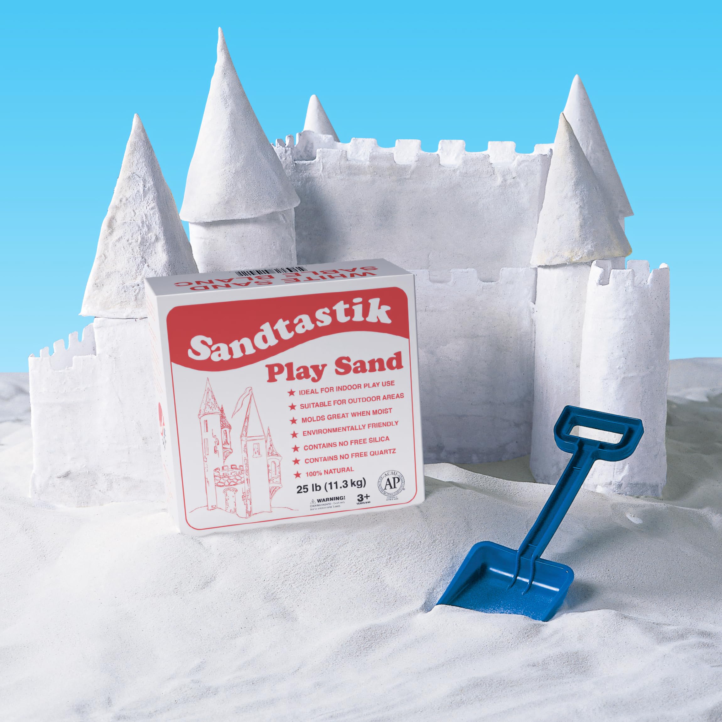 Sandtastik Sparkling White Play Sand, 25 lb (11.3 kg)