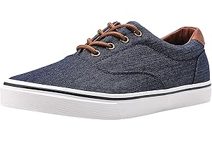 TOBER Men's Black Classic Low Top Shoes Canvas Fashion Sneaker with Soft Insole Causal Dress Shoes for Men Comfortable Walking Shoes