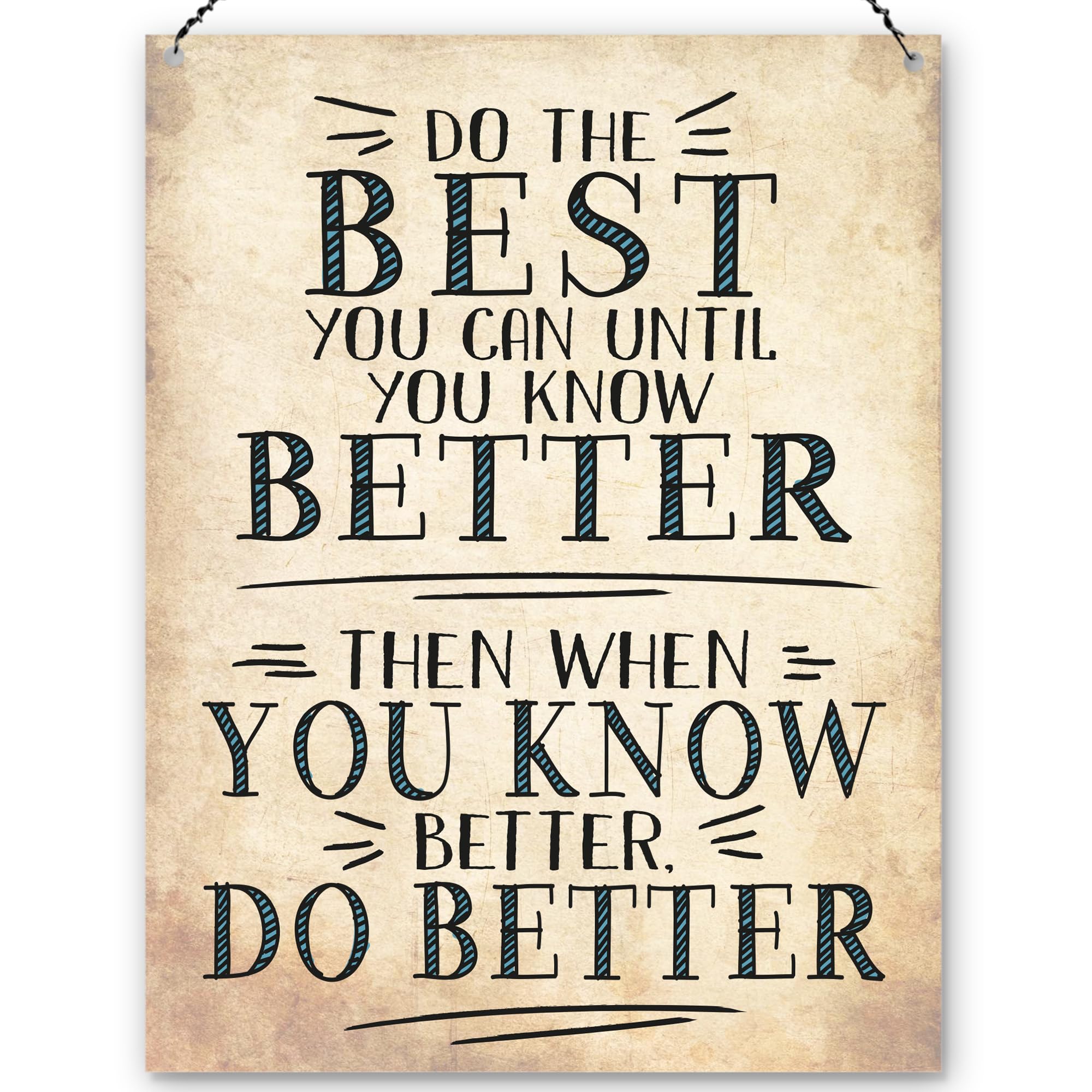 Dorothy Spring Do The Best You Can Sign Plaque Inspirational Motivational Gift for Friend and Family 15x20cm