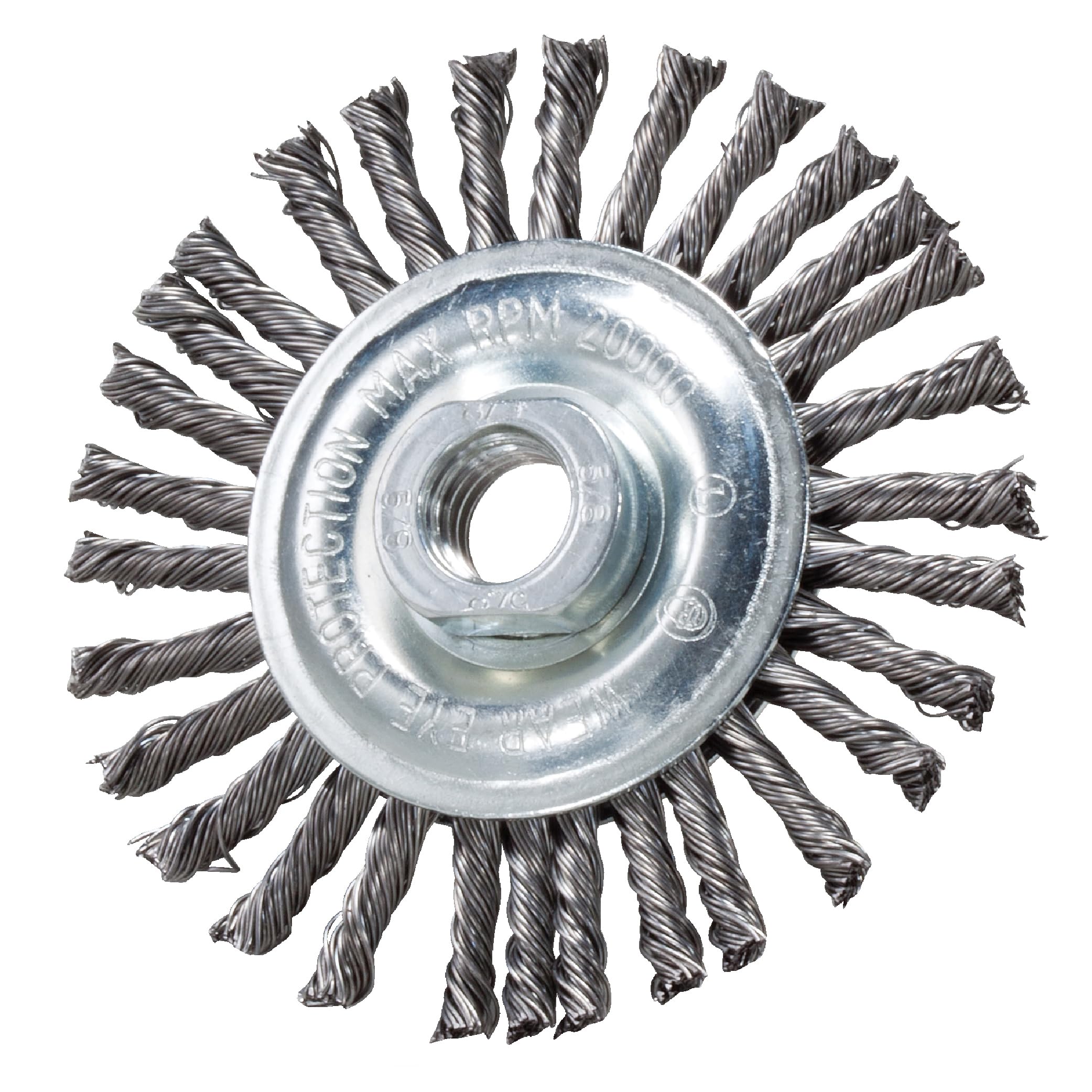 Mercer Industries 186010-4" x 3/16" x 5/8"-11 Stringer Bead Wire Wheel, .020 Carbon Steel Wire (with Metric adapters)