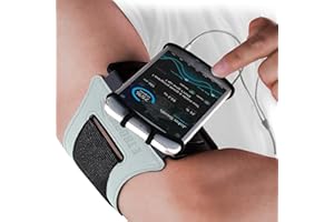 E Tronic Edge Rotatable Running Armband Cell Phone Holder for Running or Walking - Universal Phone Arm Bands for iPhone 12 Pro Max 11 X XR & All Android & Samsung Galaxy S9 S8 & Pixel (Reflective)