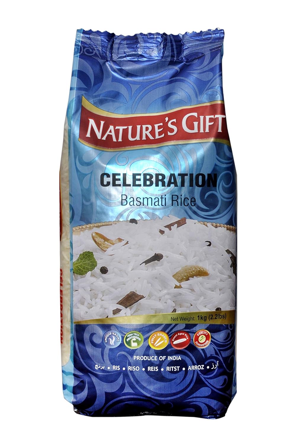 Nature's Gift Celebration Basmati Rice Packet of 1 Kg Amazon.in