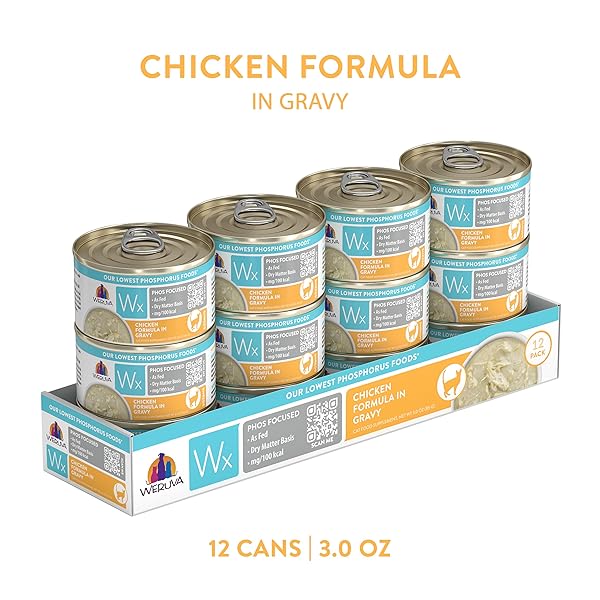 WERUVA WX PHOS FOCUSED NATURAL WET CAT FOOD, OUR LOWEST PHOSPHORUS FORMULAS