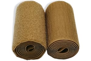 LAKESSTORY Coyote Brown Hook and Loop Tape - 4 Inch Sew On, Non-Adhesive, 1 Yard Length Fastener Tape for Military Gear, Uniforms, Clothes, Bags, Shoes, DIY Crafts