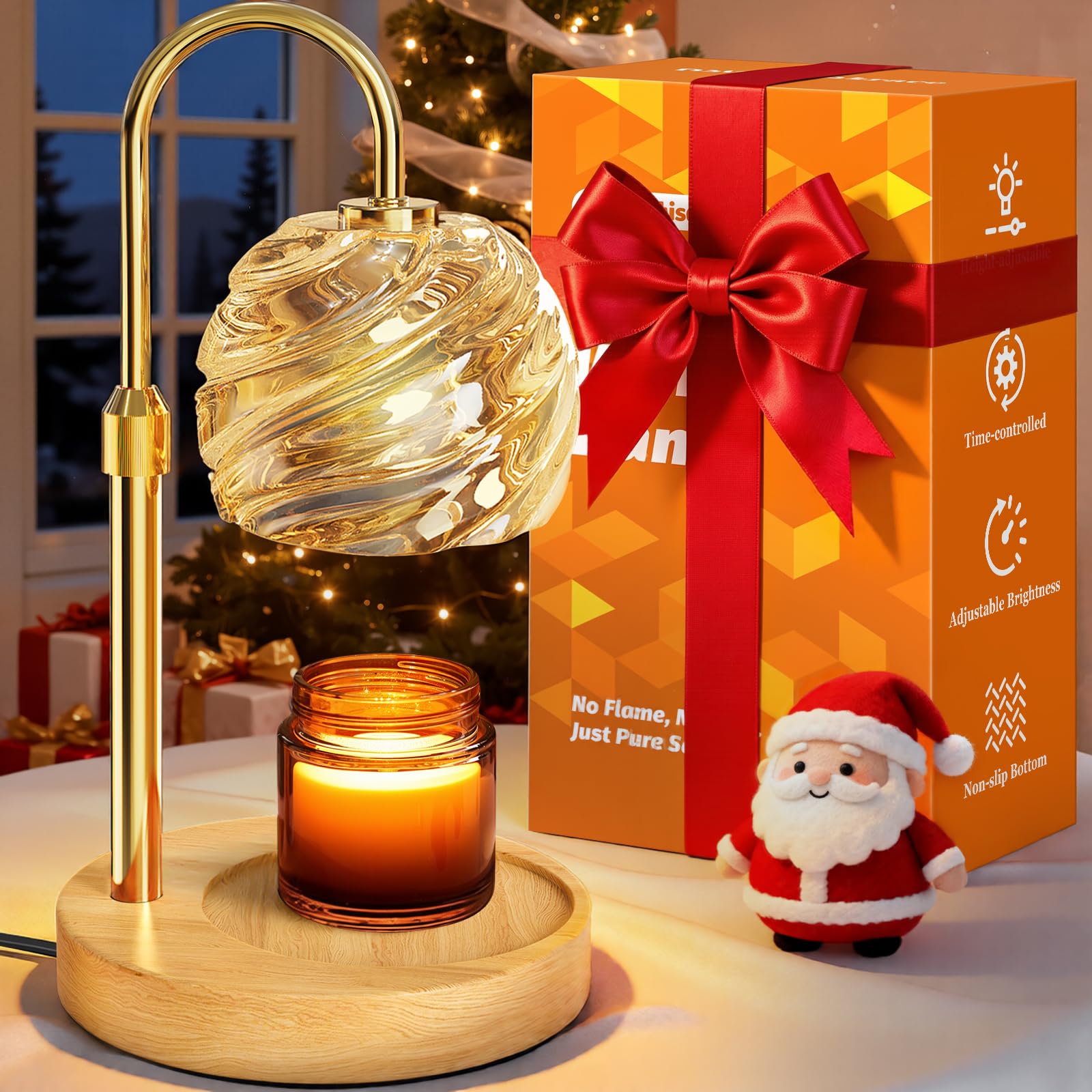 Photo 1 of *USED*
Candle Warmer Lamp with Timer Dimmer, Electric Candle Warmer with Adjustable Height for Home Decor, Office, Christmas Birthday Gifts for Women Men Mom, Wax Melter for All Jar Sizes, 2Bulbs, Gold