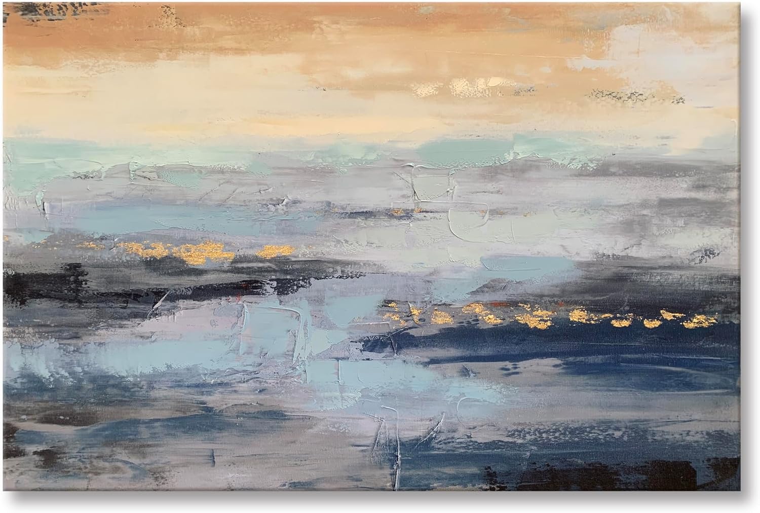 Paintings - Landswaydecor Hand Painted Modern Abstract Canvas Wall Art Artwork