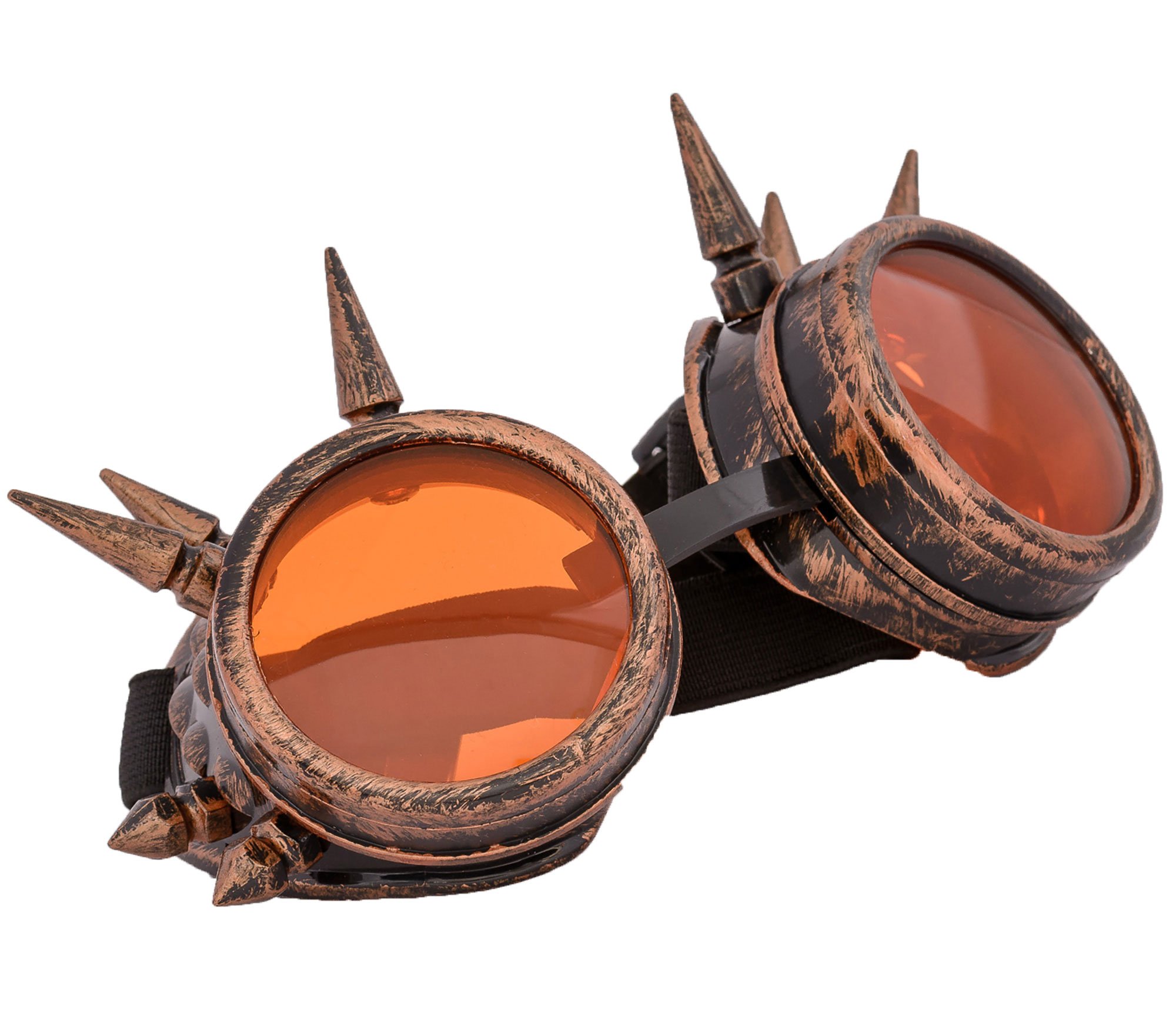 Welding Cyber Goggles Steampunk Welding Goth Cosplay Protective Glasses Cosplay Goth Antique Victorian with Spikes - -