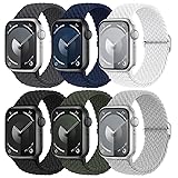 6 Pack Braided Stretchy Bands Compatible with Apple