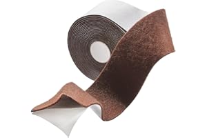 NOASR Soft Dark Skin Toned Cotton Adhesive Moleskin Roll for Skin, Feet, Body, Blisters, Calluses, Corns (2" x 15'); Black Moleskin for Feet (1)