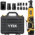 VTEK 3/8" Cordless Ratchet Wrench 16.8V Power Ratchet Wrench,40 Ft-lbs 400 RPM Electric Battery Ratchet Wrench