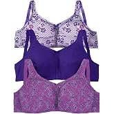 Comfort Choice Women's Plus Size 3-Pack Cotton Wireless Bra