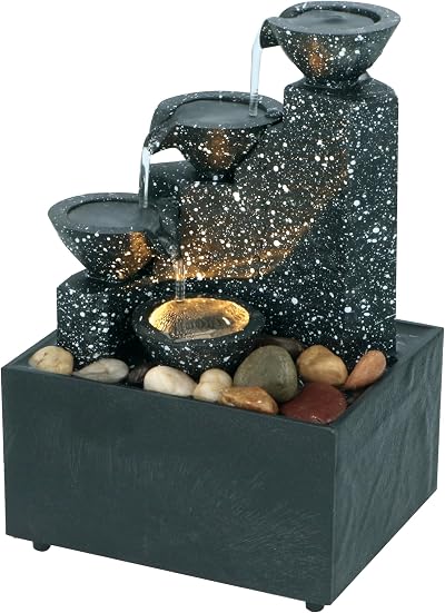 Well Being Tabletop Cascading Four Bowls Water Fountain Zen Indoor