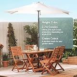 VonHaus Parasol 2.7M Garden Patio Umbrella with Tilt Hand Crank UV30+ view 3