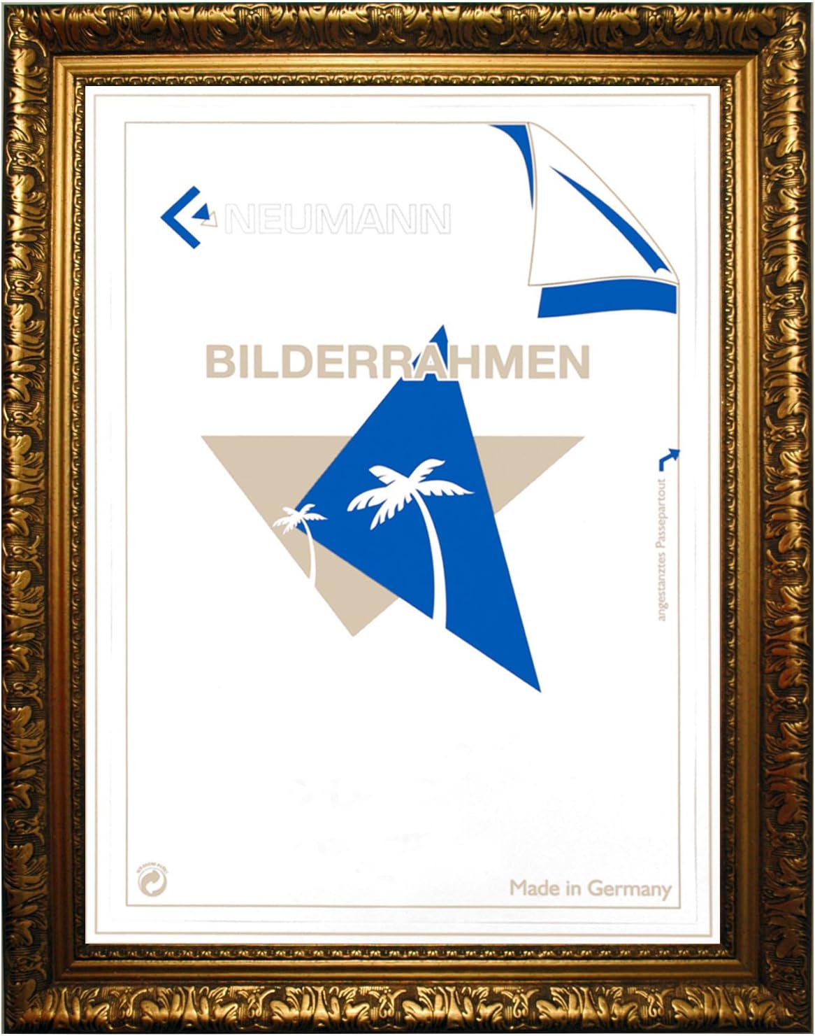 Neumann Bilderrahmen Baroque Frame Gold Finely Decorated 335 ORO, Caddies 70x100 cm