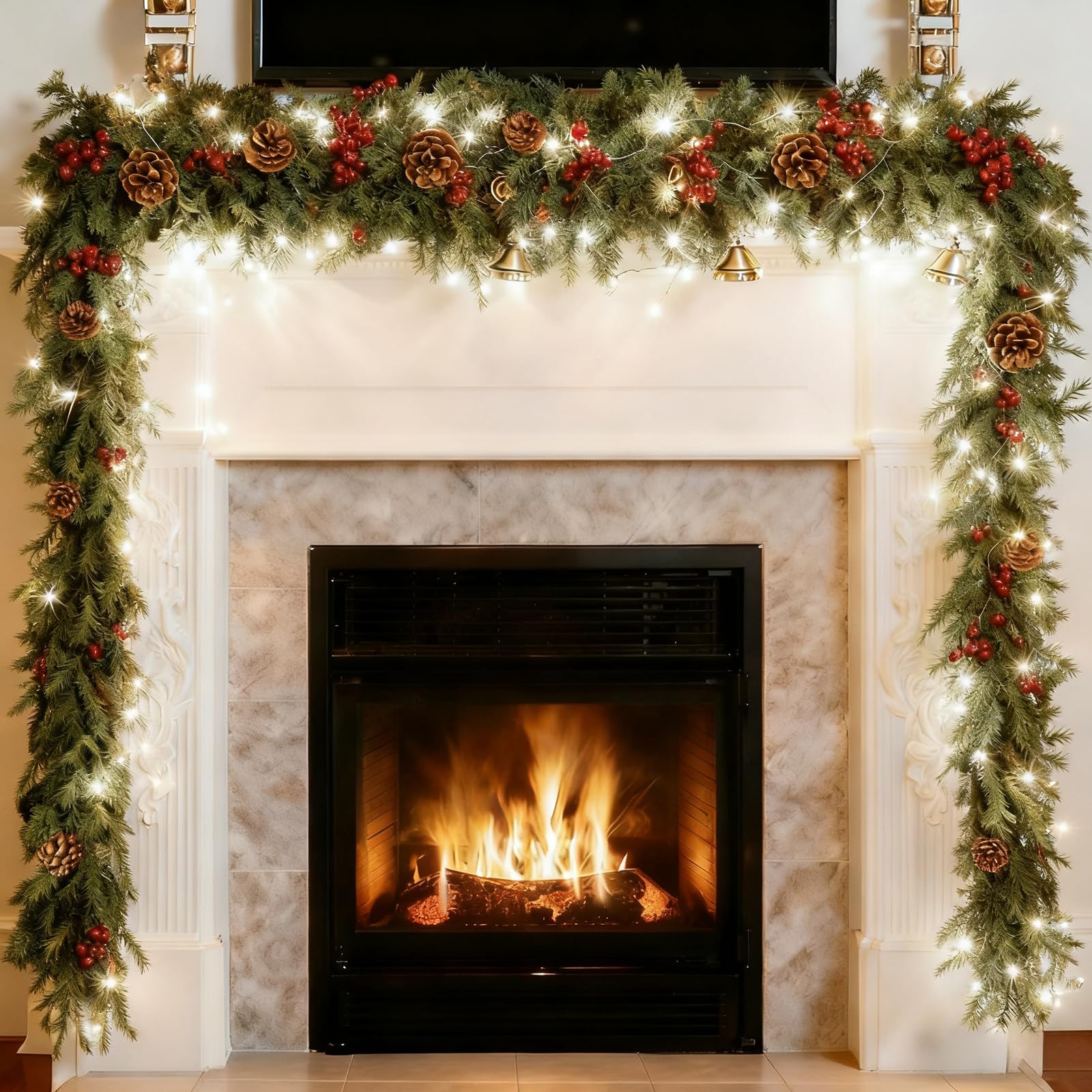 Photo 1 of Bluesea 6FT Christmas Norfolk Pine Garland, Realistic Christmas Greenery Garland for Fireplace,Table, Stairs, Mantle, Window,Indoor Outdoor,Home,Holiday Decor?1 Pcs?