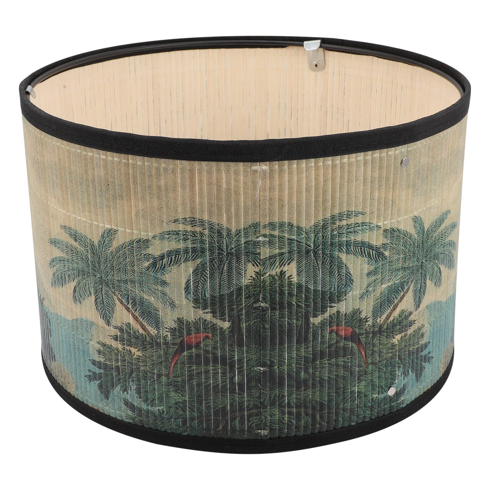 LABRIMP Room Cover Lampshade with Bar Vintage Shades Living for Barrel Modern Trendy Unique Pendant Chandelier Floor Light Lamp Pattern Farmhouse Japanese Green Table Bedroom