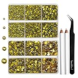 6736pcs Hotfix Rhinestones Flatback, Yellow
