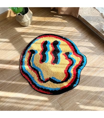 Amazon.com: DIKFENS 48Inch Takashi Murakami Happy Face Rug
