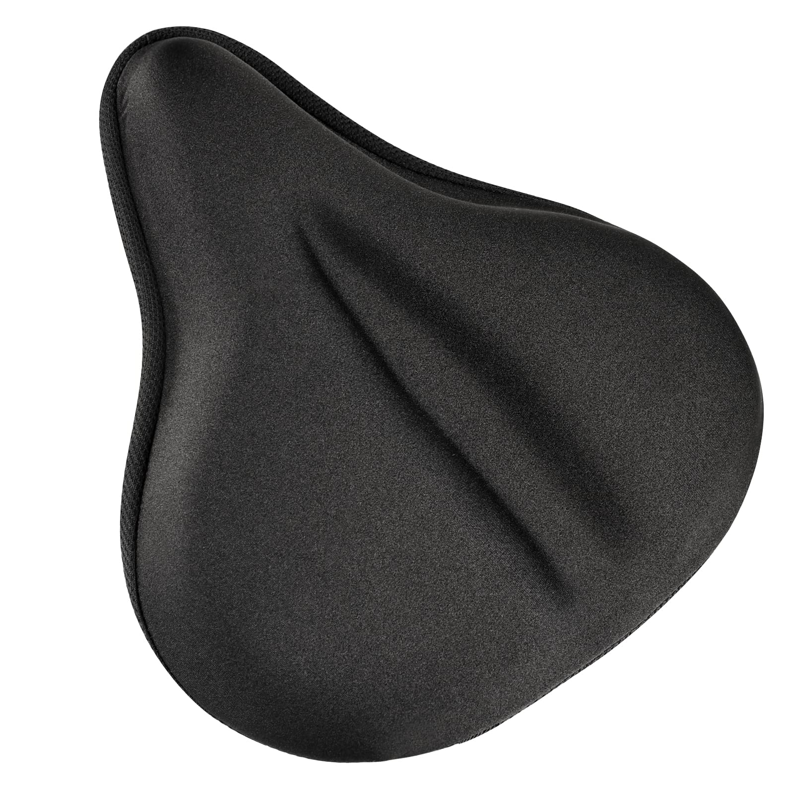 FUCNEN Exercise Bike Seat Cushion - 27 x 25cm Gel Seat Cover for Wide Bicycle Saddle, Comfortable for Women Spin Bike Indoor Cycling