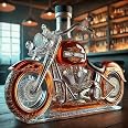 Carafe à Whisky En Verre Style Moto 3D - Décoration Bar Originale, Cadeau Pour Motard Ou Amateur D'alcool