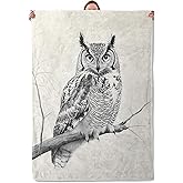 Mounidso Owl Blanket, Owl Themed Flannel Blanket Gifts for Women, Soft Warm Lightweight Blankets for Living Room Home Travel Decor 50" x 60"