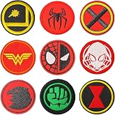 9PCS Superhero Logo Iron On Patches Embroidery Applique for Clothes, Dress, Hat, Jeans, DIY Accessories