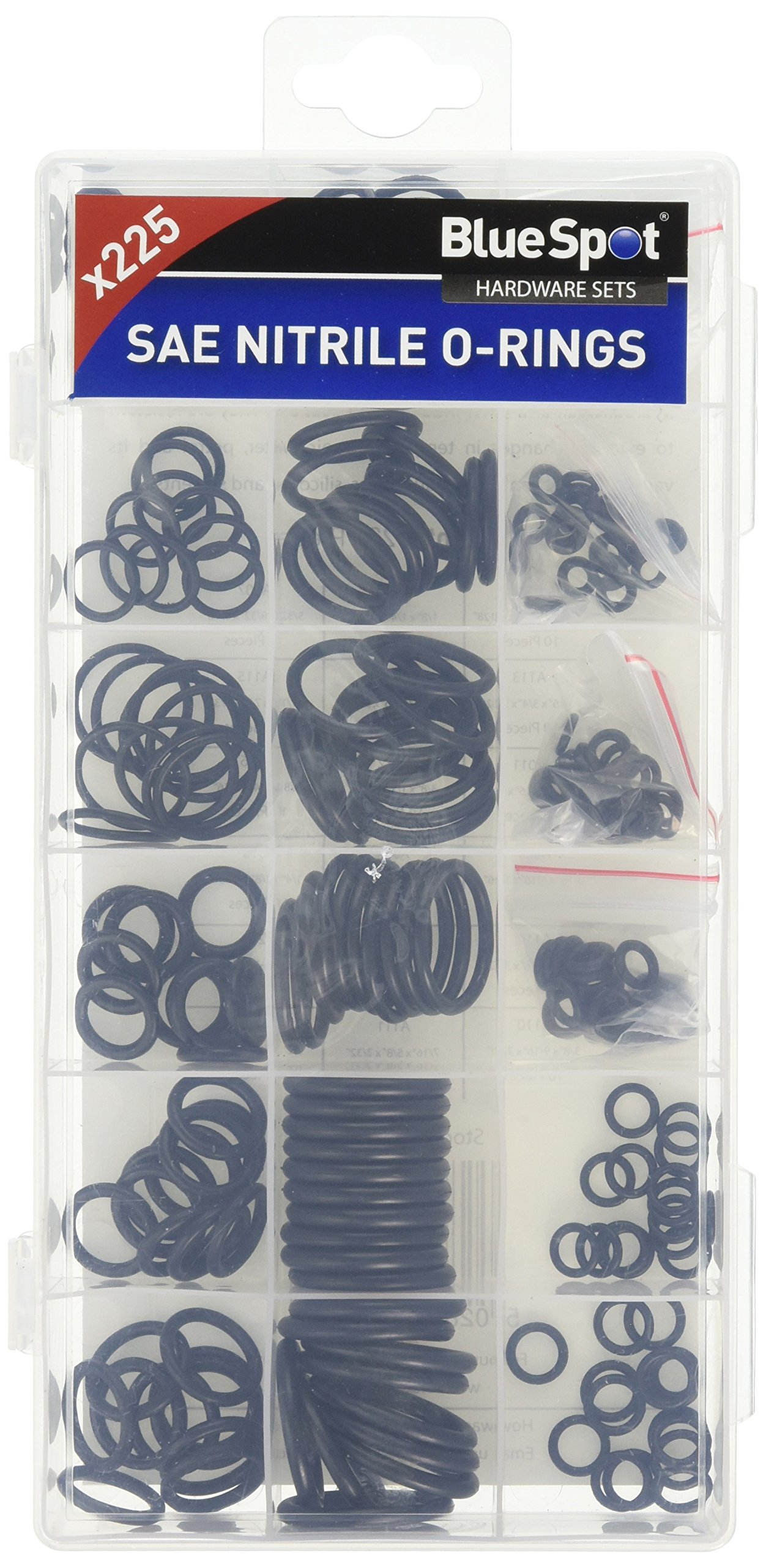 Blue Spot 40520 SAE Nitrile O-Ring Set - Black (225-Piece)