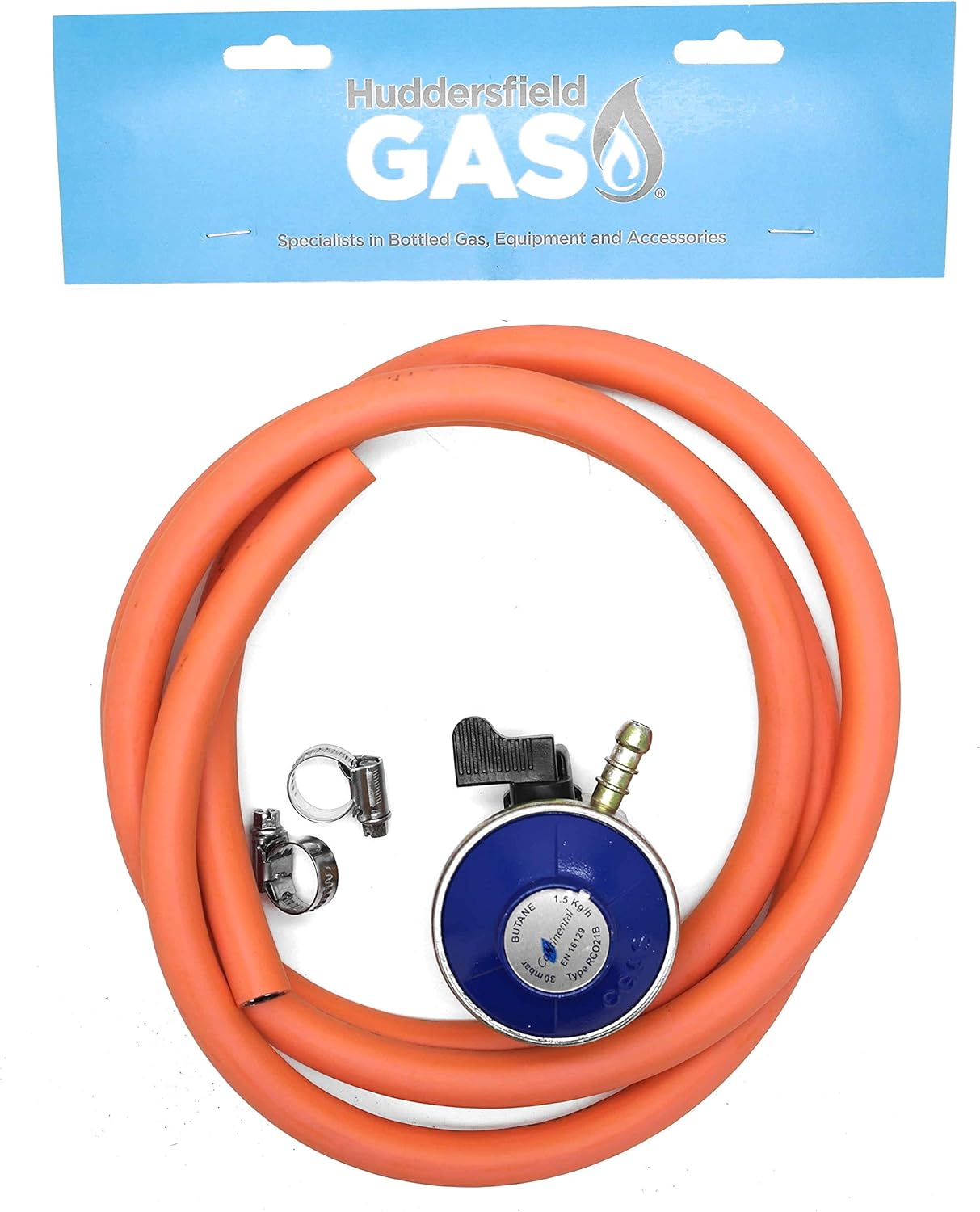 HG Replacement 21mm Butane 2m Hose Kit Fits Calor Gas & Flogas 21mm