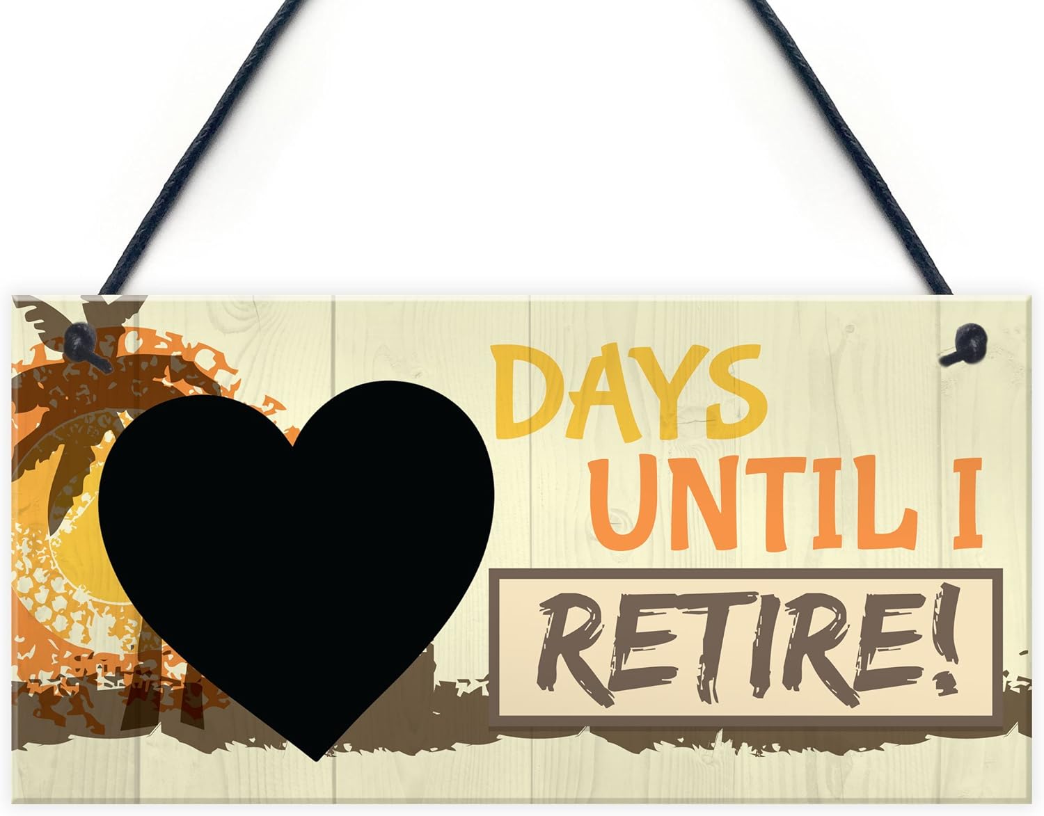 XLD Store Days Until I Retire Chalkboard Countdown Hanging