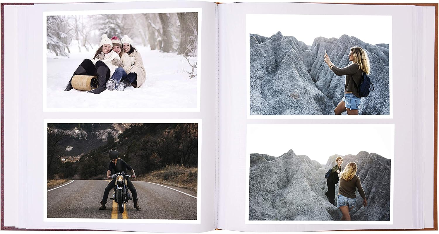 Kenro Grace Classic Photo Album for 200 Photos 7x5 / 13x18cm Red Faux Leather Slip-In Pages and Memo Space - KD105RD - Image 4